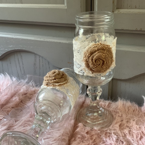 Two toasting 🥂 glasses redneck wine 🍷 glasses - Picture 3 of 5